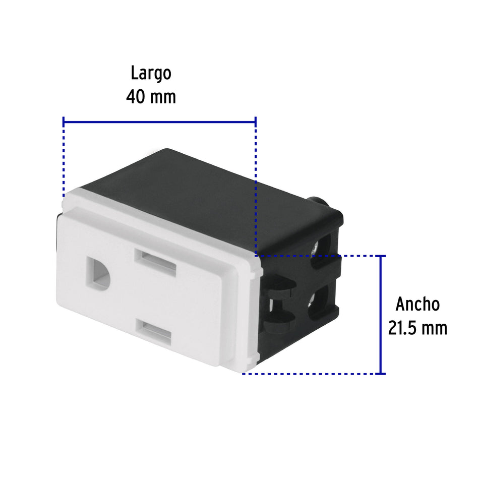 Contacto 2 polos + tierra, Volteck Basic Caja con 12, 27107
