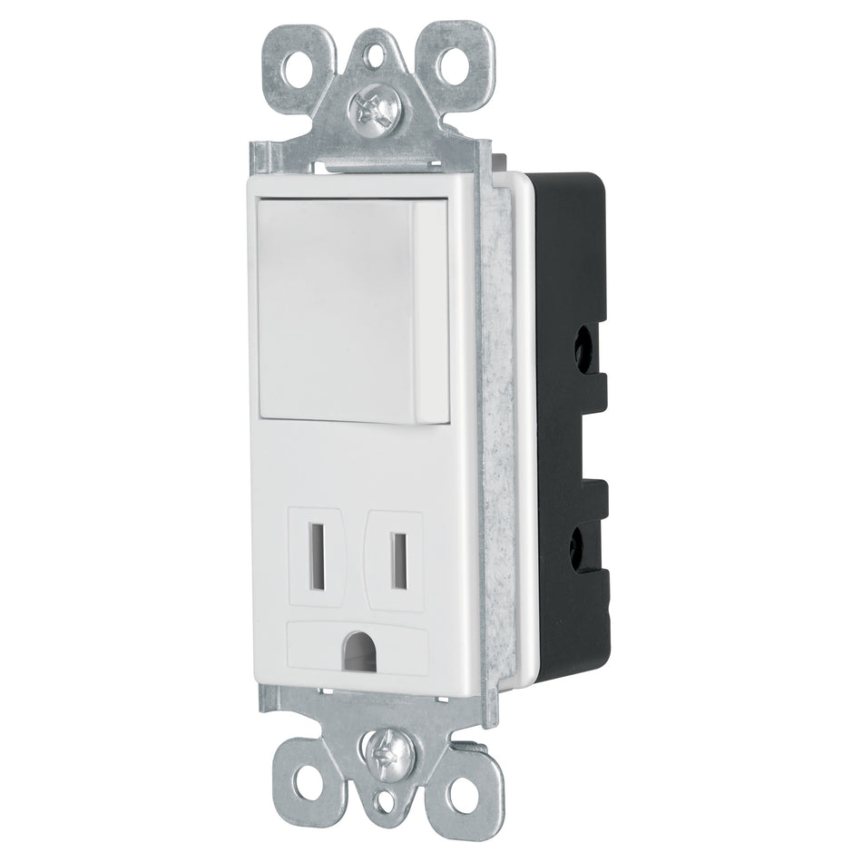 Interruptor-contacto, 2 polos + tierra, Classic, Volteck Caja con 5, 46008