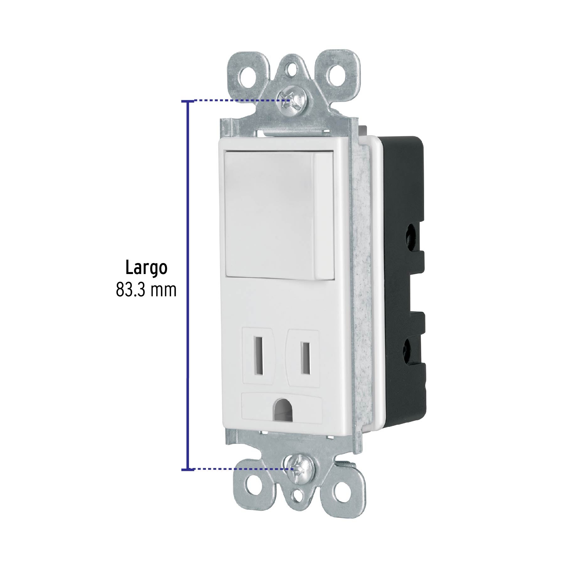 Interruptor-contacto, 2 polos + tierra, Classic, Volteck, 46008