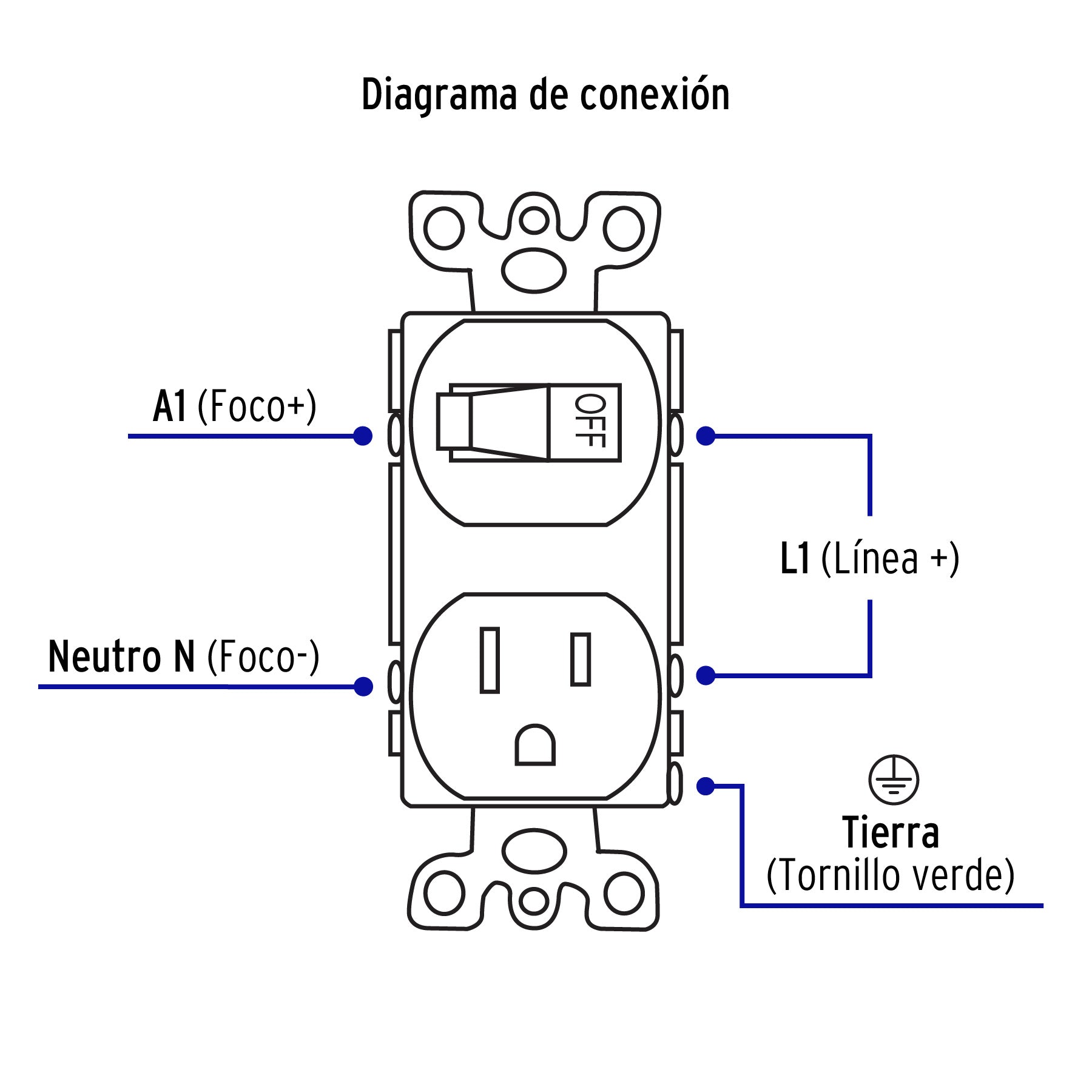 Interruptor de palanca con contacto, Standard, marfil, 46001