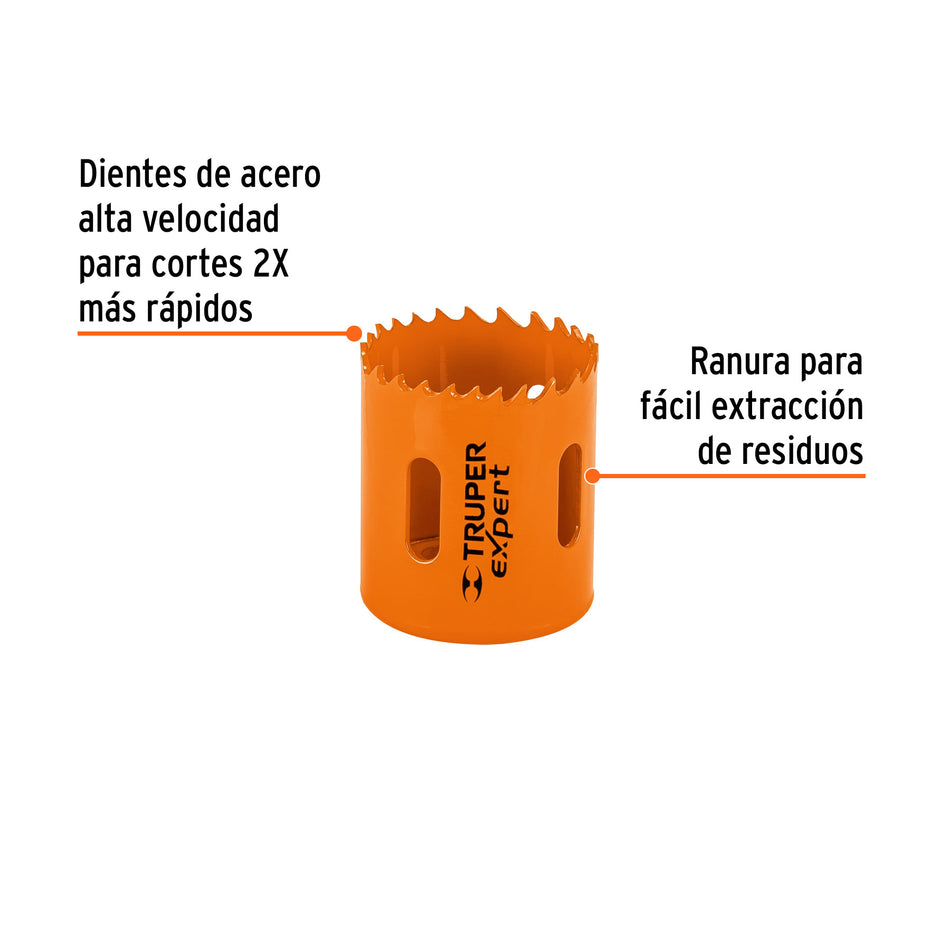 Brocasierra bimetálica 1-3/4', Truper Expert Caja con 3, 18096