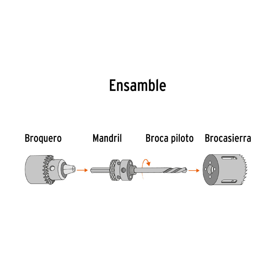 Brocasierra bimetálica 4', Truper Expert Caja con 3, 14718