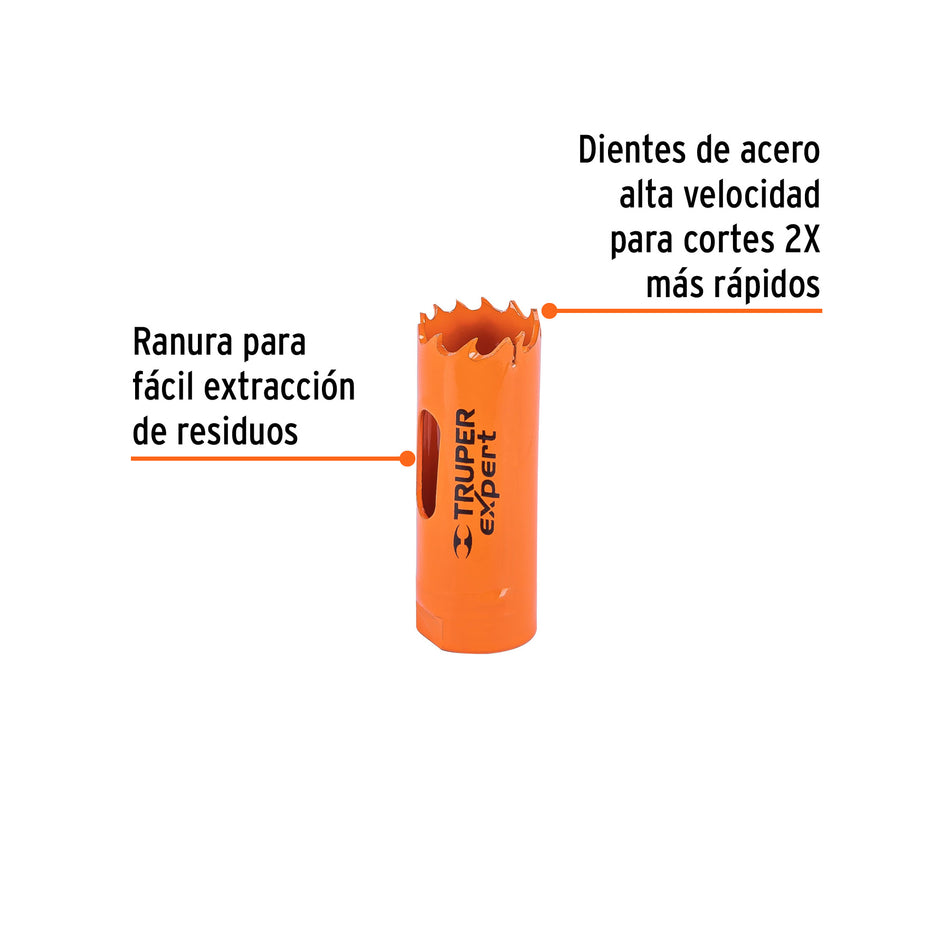 Brocasierra bimetálica 7/8', Truper Expert Caja con 3, 18087