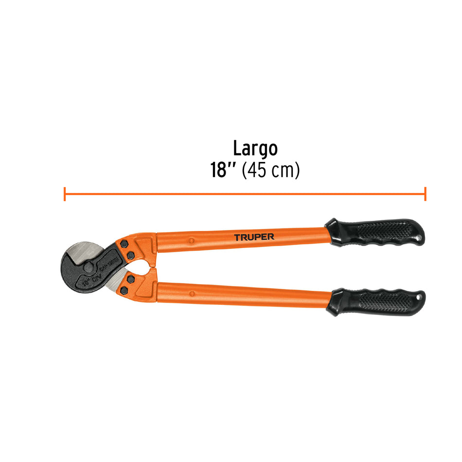 Cortador de 18' de cable y alambre, Truper, 101098