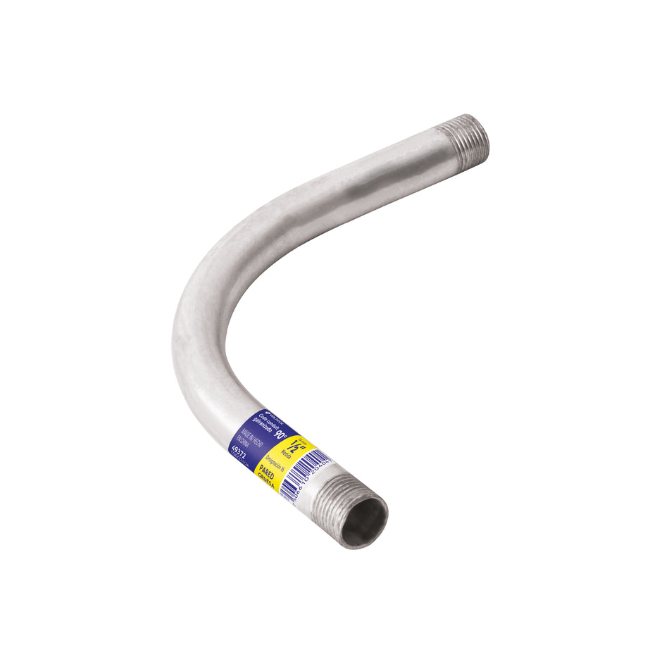 Codo Conduit 90° 1/2' pared gruesa (1.8 mm), et. amarilla Caja con 10, 49372