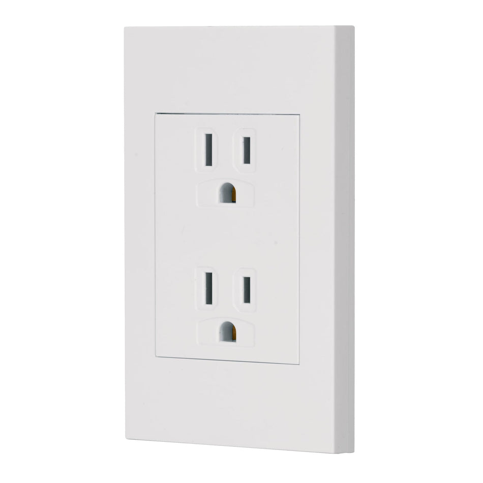 Placa armada contacto dúplex, 3 módulos, Española, blanco Caja con 12, 47059