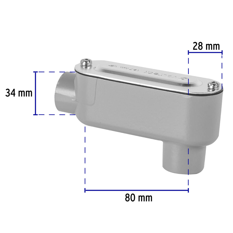 Condulet 1/2' conexión tipo LB, Volteck Caja con 5, 46970