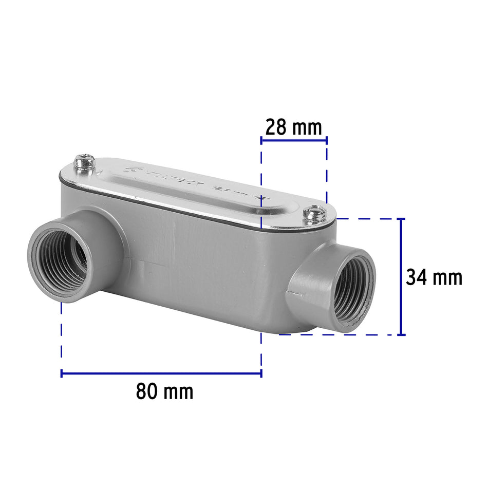Condulet 1/2' conexión tipo LR, Volteck Caja con 5, 46973