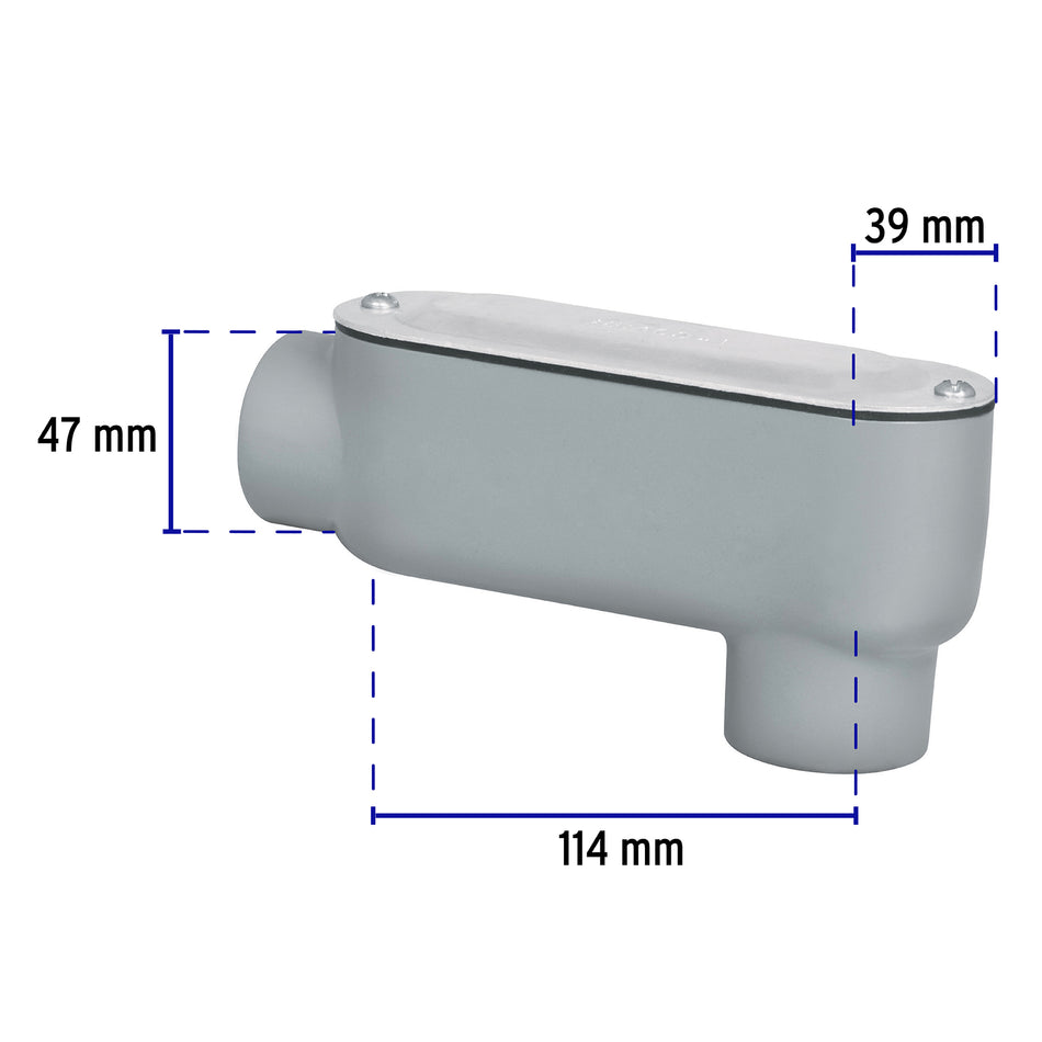 Condulet 1' conexión tipo LB, Volteck Caja con 5, 46972