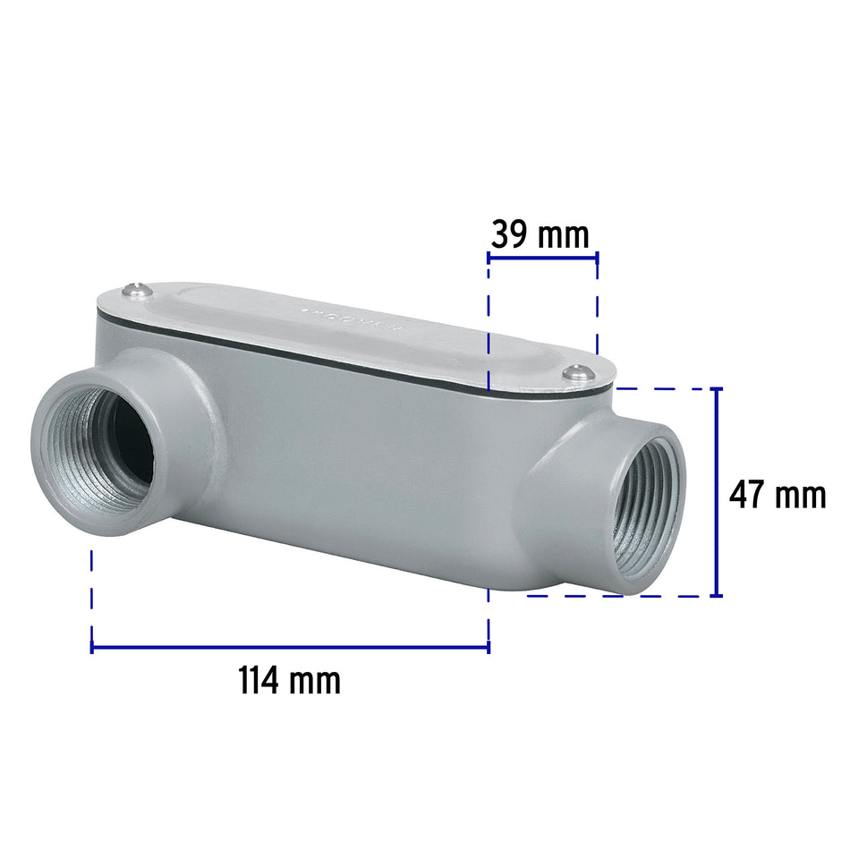 Condulet 1' conexión tipo LR, Volteck Caja con 5, 46975