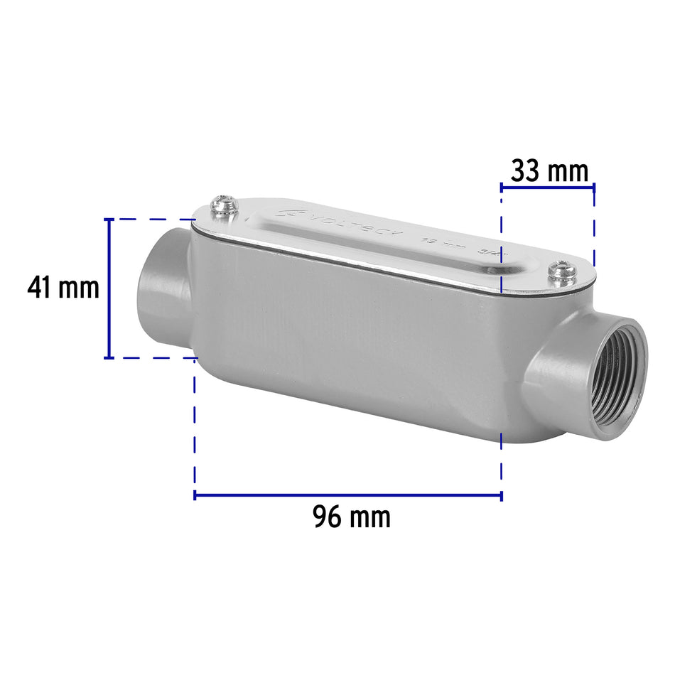 Condulet 3/4' conexión tipo C, Volteck Caja con 5, 46983