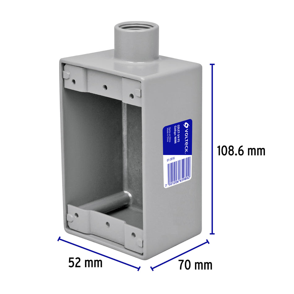 Condulet 3/4' conexión tipo FS, Volteck Caja con 5, 46986
