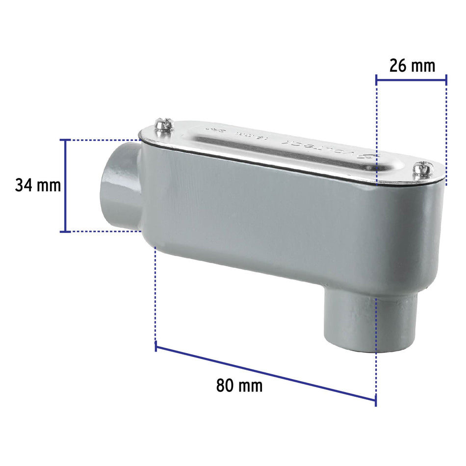 Condulet 3/4' conexión tipo LB, Volteck Caja con 5, 46971