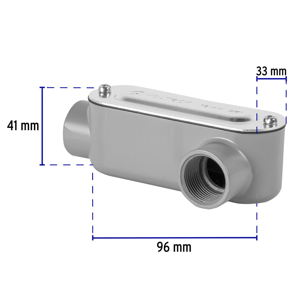 Condulet 3/4' conexión tipo LL, Volteck Caja con 5, 46977