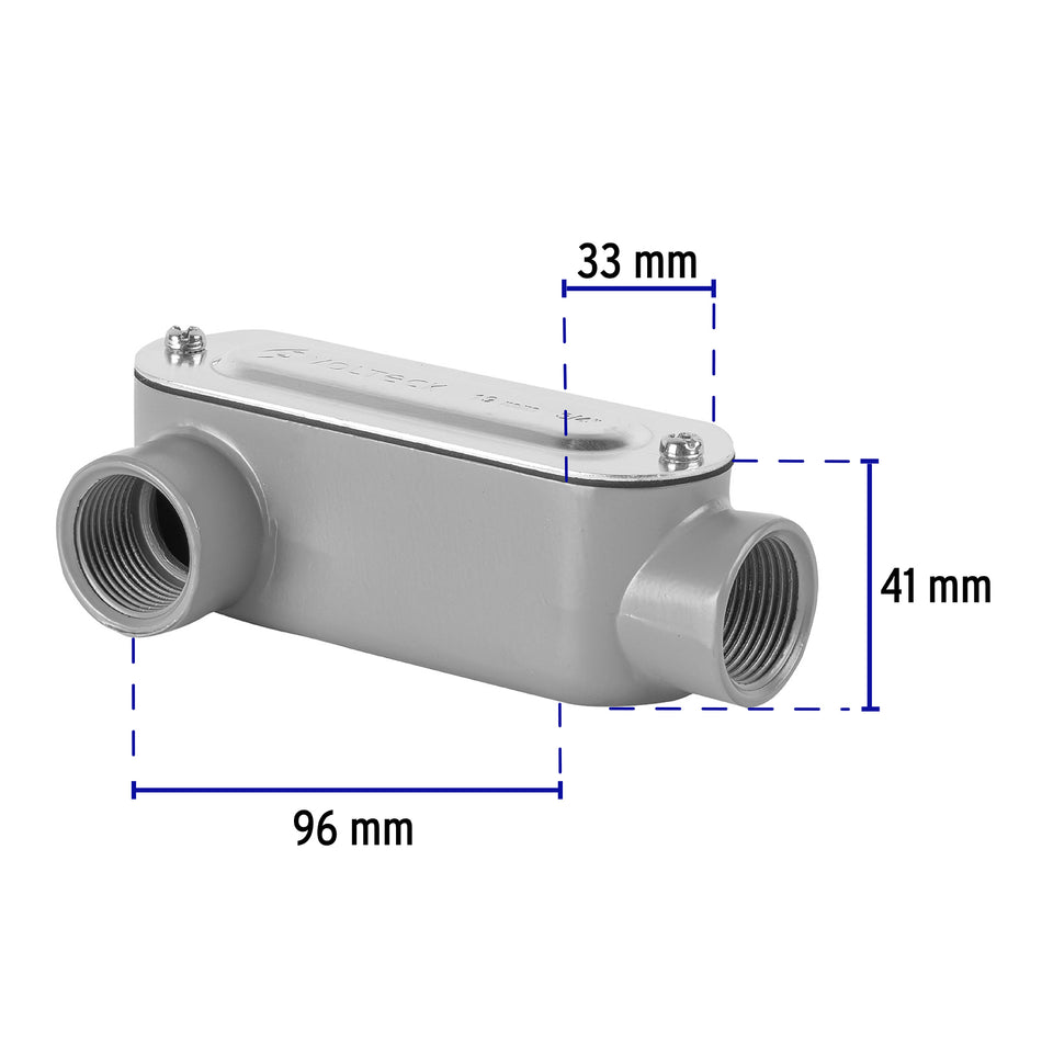 Condulet 3/4' conexión tipo LR, Volteck Caja con 5, 46974