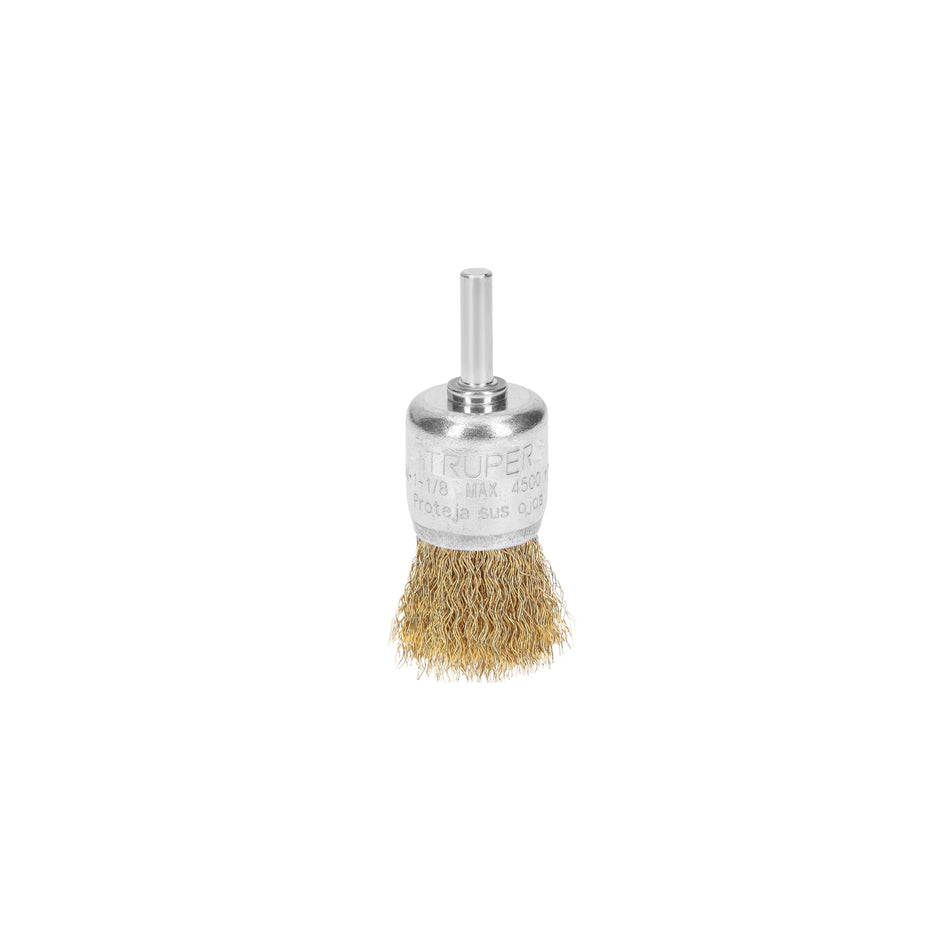Carda de copa 1-1/8' alambre grueso para taladro, Truper Caja con 6, 11596
