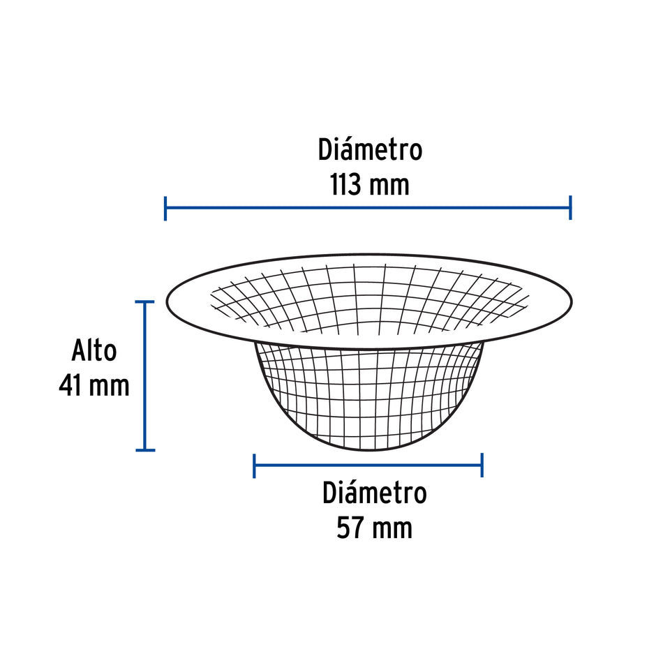 Canastilla malla 3/4' inox para fregadero, Foset Caja con 15, 45304