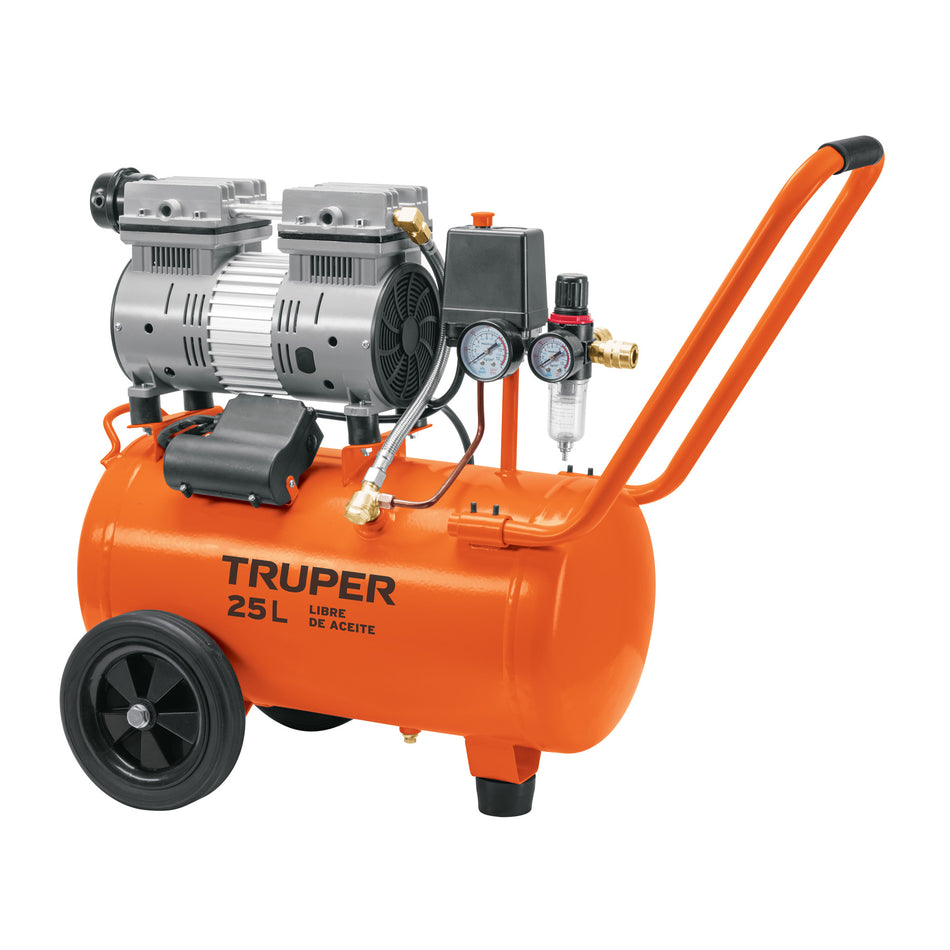 Compresor de aire, silencioso libre de aceite, 25 L, 2 HP, 102958