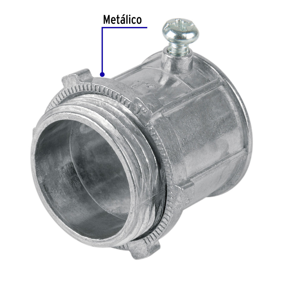 Conector conduit 1', Volteck Caja con 10, 46952