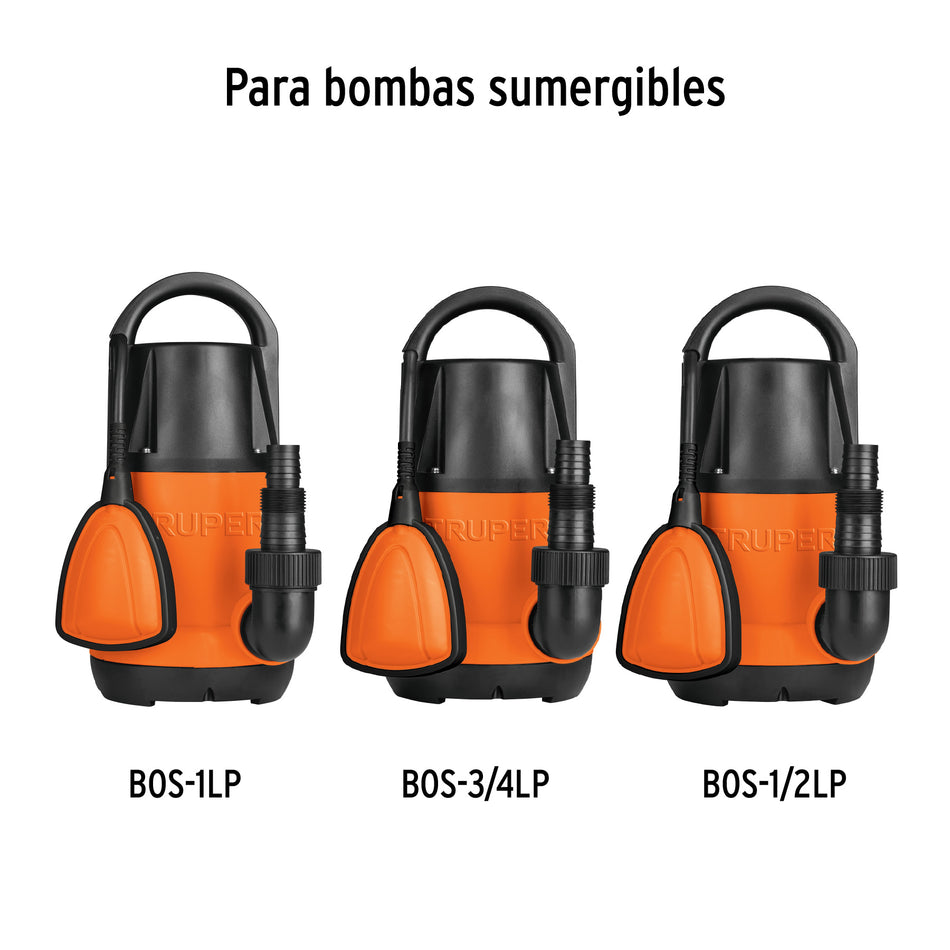 Kit de conector y empaque p/bombas sumerg. plásticas, TRUPER, 101948