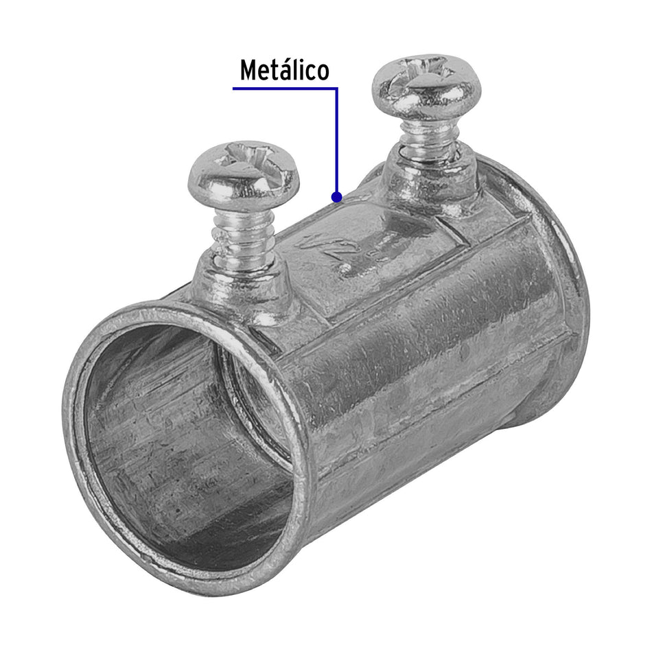 Cople conduit 1/2', Volteck Caja con 10, 46953