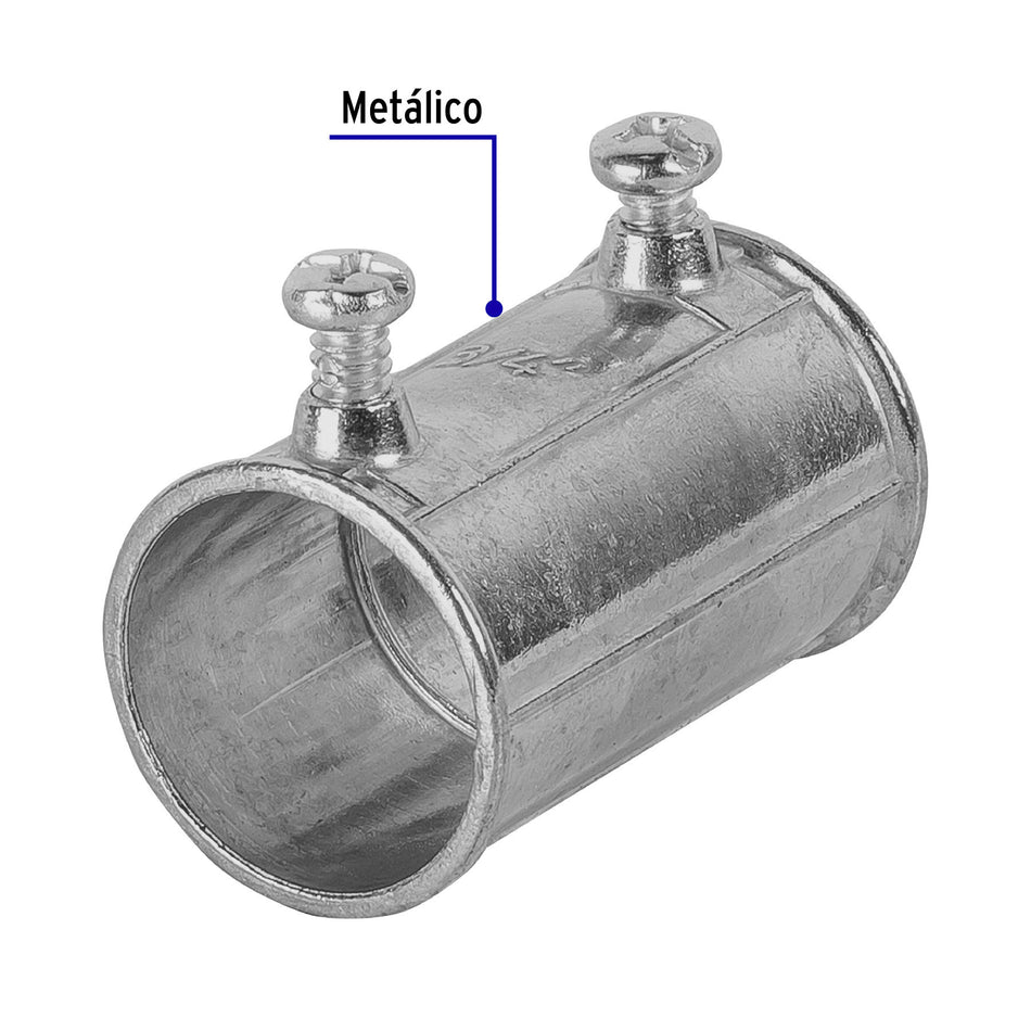 Cople conduit 3/4', Volteck Caja con 10, 46954