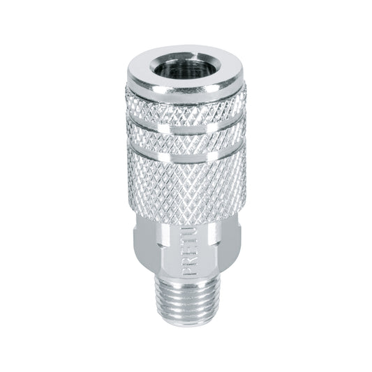 Cople acero, cuerda 1/4NPT, macho, Pretul Caja con 6, 27029