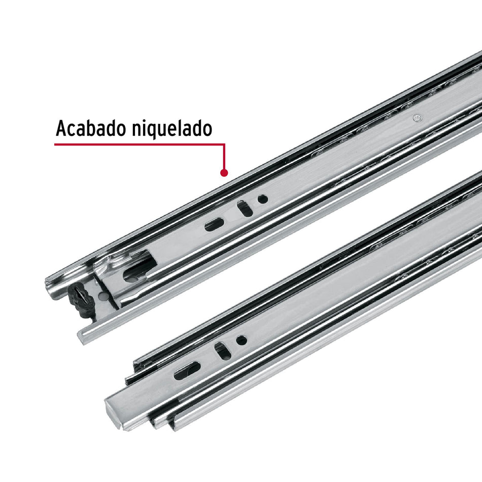 Bolsa con 2 correderas extensión 50 cm p/cajón, ancho 3.5 cm Caja con 4, 43288