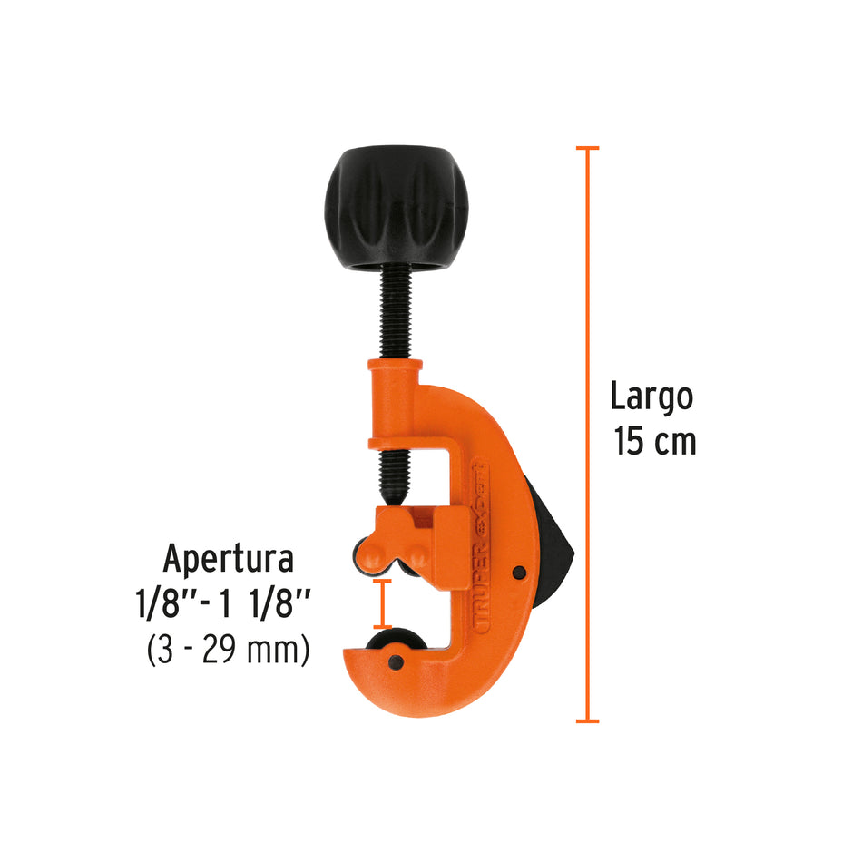 Cortador de tubo de cobre 1/8' a 1-1/8' cuchilla 20mm,Expert Caja con 4, 12795