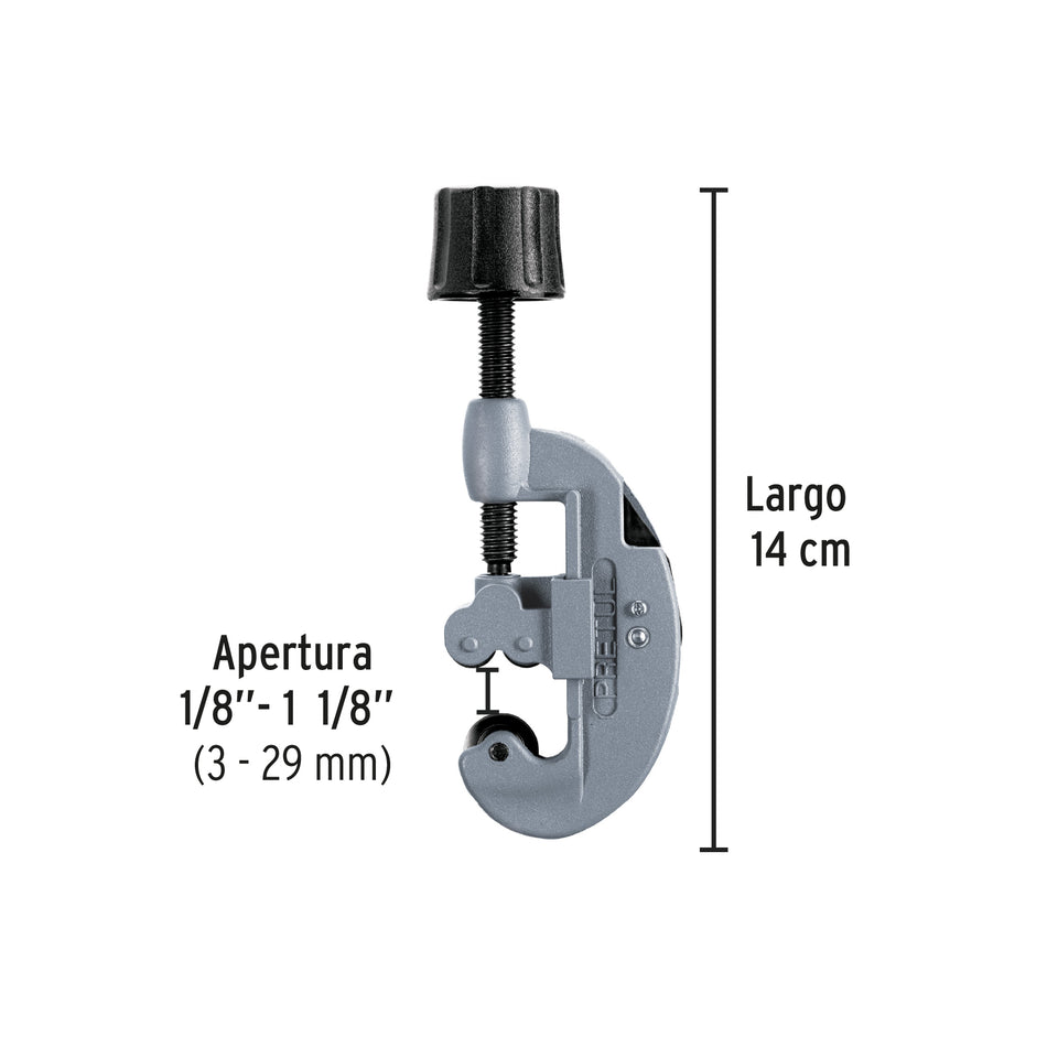Cortador de tubo de cobre 1/8' a 1-1/8' cuchilla 17mm,Pretul Caja con 6, 20960