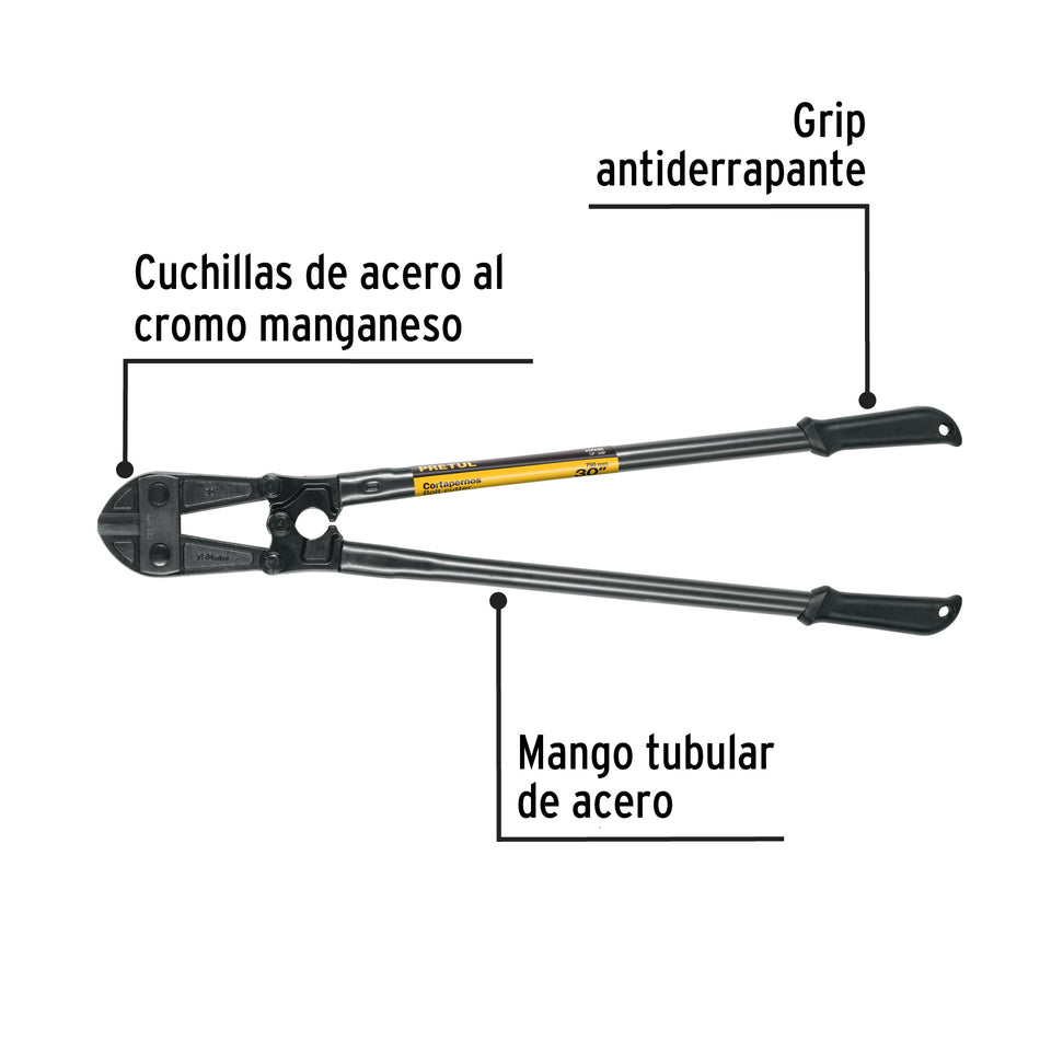 Cortapernos 30', mango tubular, PRETUL, 20948