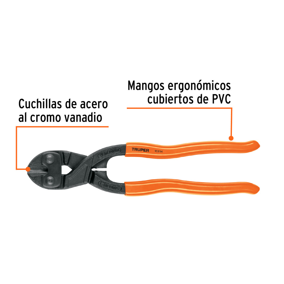 Cortapernos 8', profesional, a una mano, TRUPER Caja con 3, 103114