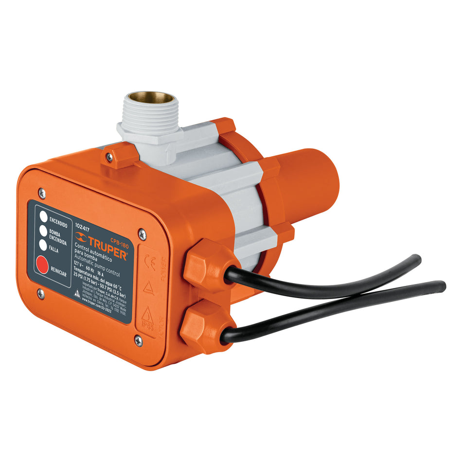 Control automático de presión de bombas para agua, 180°, 102417