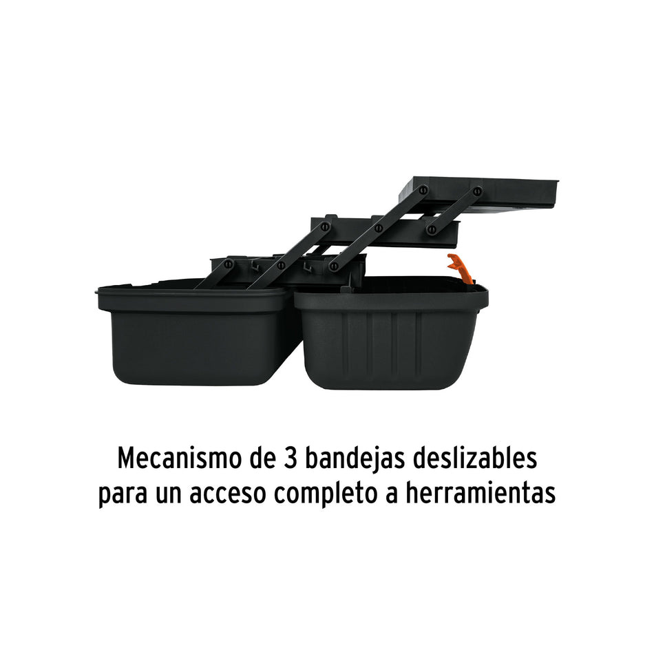 Caja para pesca de 16' con 3 bandejas deslizables, Truper Caja con 2, 10539