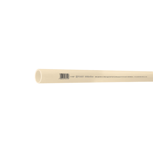 Tubo de 1-1/2' de CPVC hidráulico RD 11 de 3 m, Foset Caja con 5, 45561