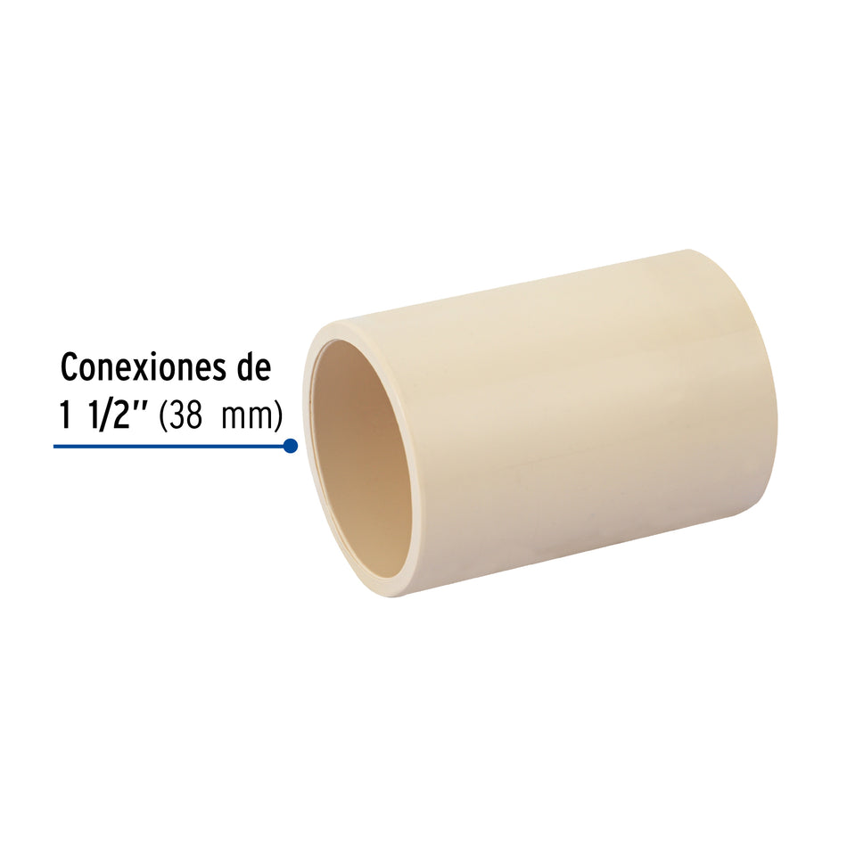 Cople de CPVC de 1-1/2', Foset Caja con 4, 48933