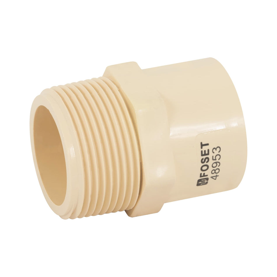 Conector macho CPVC 1-1/4', Foset Caja con 4, 48953