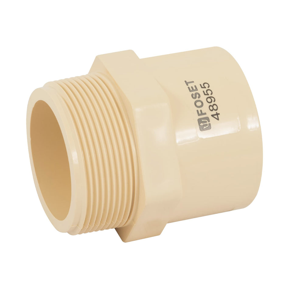 Conector macho CPVC 2', Foset Caja con 4, 48955
