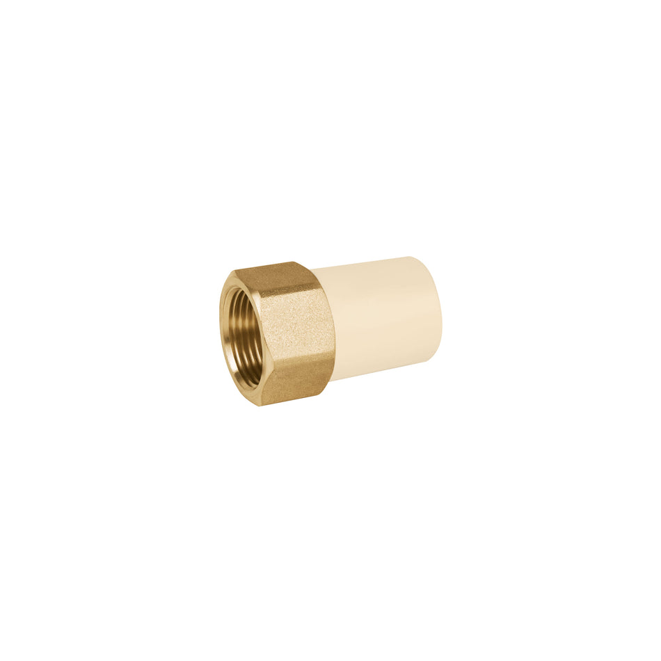 Adaptador hembra de CPVC 3/4' con inserto metálico, Foset Caja con 10, 45108