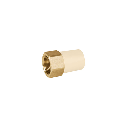 Adaptador hembra de CPVC 3/4' con inserto metálico, Foset Caja con 10, 45108
