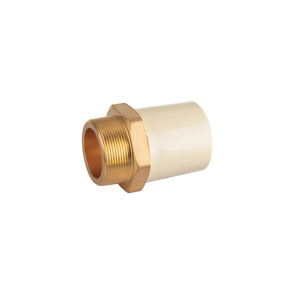 Adaptador CPVC, 2', macho inserto metálico-latón, FOSET, 44922