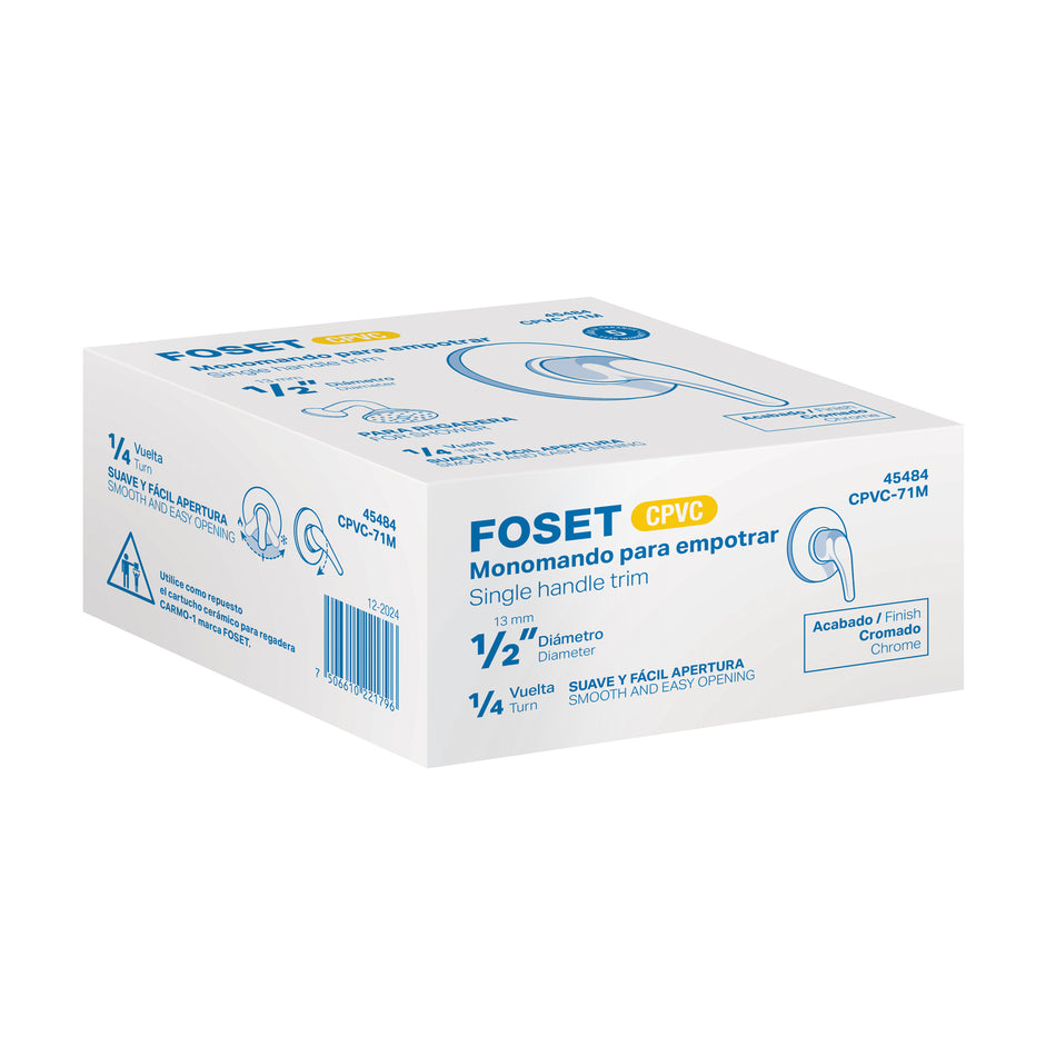 Monomando para regadera CPVC 1/2', FOSET, 45484