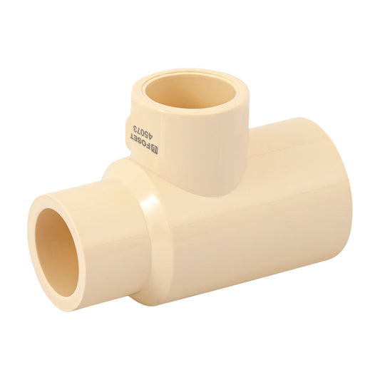 Tee reducida lateral de CPVC 3/4' x 1/2' x 1/2' , Foset Caja con 10, 45073