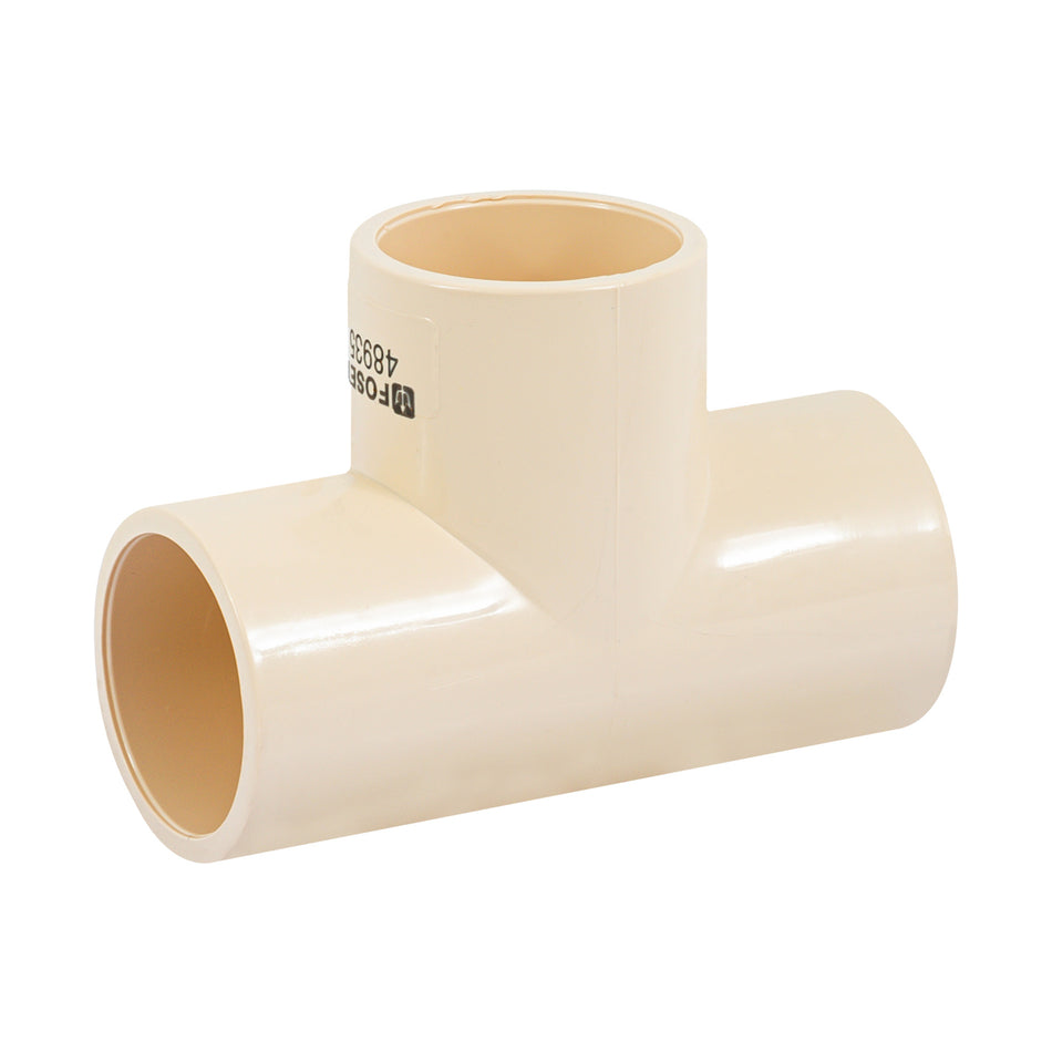 Tee sencilla de CPVC 1-1/4', Foset Caja con 4, 48935