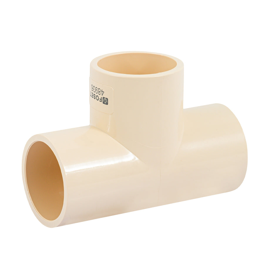 Tee sencilla de CPVC 1-1/2', Foset Caja con 4, 48936