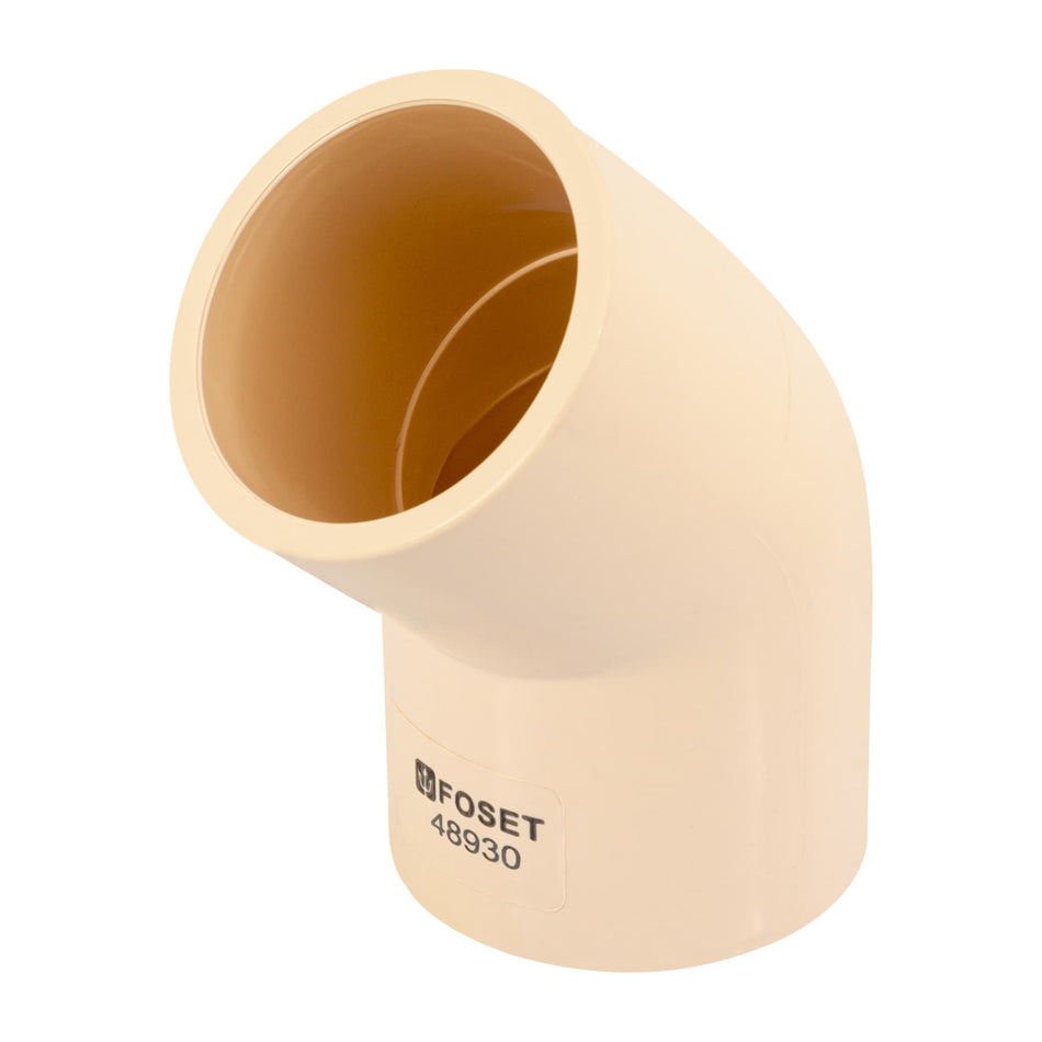 Codo 45° CPVC de 1-1/2', Foset Caja con 4, 48930