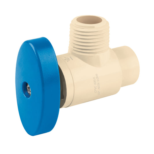 Llave angular de CPVC 1/2' x 1/2', Foset Caja con 10, 45045