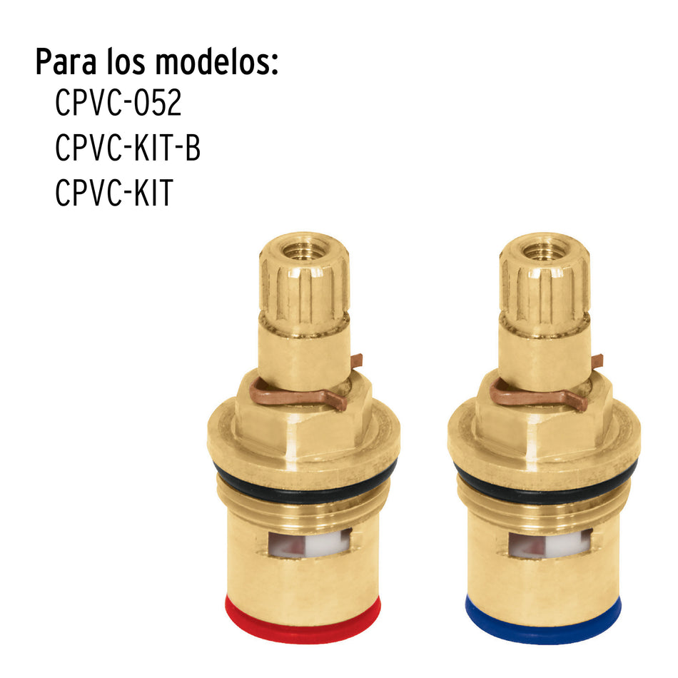 Bolsa con 2 cartuchos cerámicos p/llaves de empotrar de CPVC, 49294