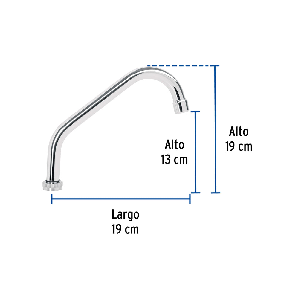 Cuello corto para mezcladora de fregadero, cromo, Basic, 49375
