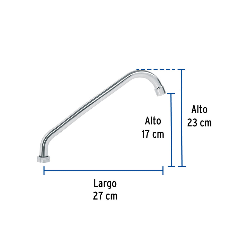 Cuello largo para mezcladora de fregadero, cromo, Basic, 49376